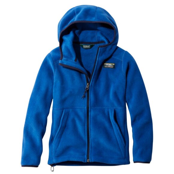 LL.Bean Kids' Mountain Classic Fleece Hoodie – Blue, Size L (14-16) – Like New - Picture 1 of 10